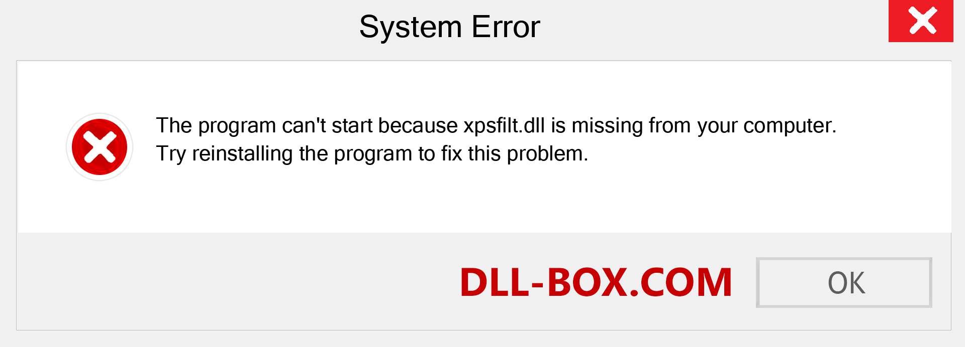  xpsfilt.dll file is missing?. Download for Windows 7, 8, 10 - Fix  xpsfilt dll Missing Error on Windows, photos, images